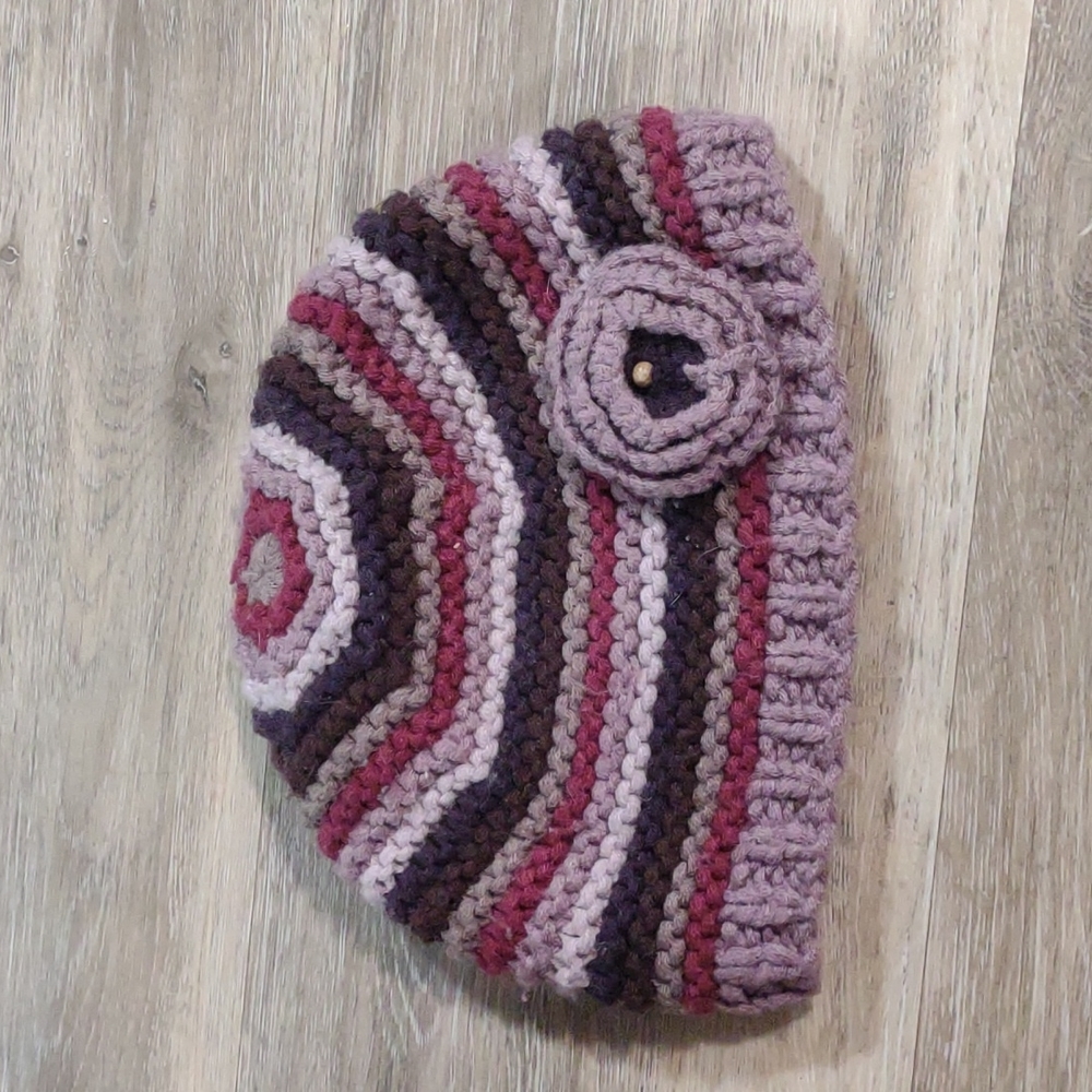 San Diego Hat Company Girls Purple Stripped Hat